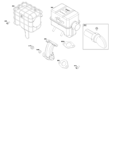 Part Location Diagram of 597582 Briggs and Stratton Muffler